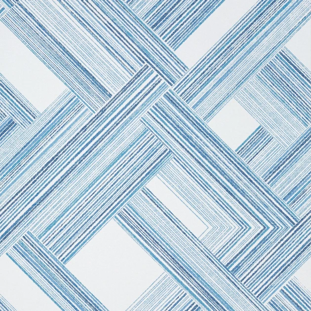 Thibaut T10449 Modern Resource 2 Telaio Blue - tapeta geometryczna retro