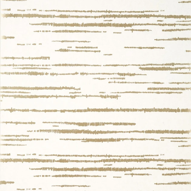 Thibaut T10454 Modern Resource 2 Echo Metallic Gold on White - tapeta w paski