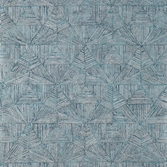 Thibaut T10462 Modern Resource 2 Crystalla Metallic Silver on Mineral - tapeta strukturalna w trójkąty
