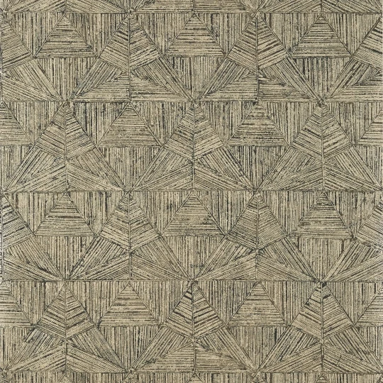 Thibaut T10463 Modern Resource 2 Crystalla Metallic Pewter on Black - tapeta strukturalna w trójkąty