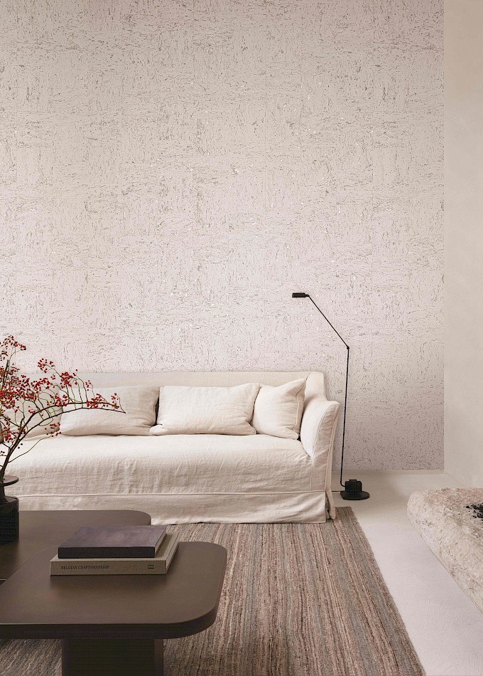 Khroma ERO501 Erosion Suber Snow - tapeta z korka