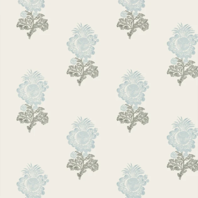 Thibaut T72607 Chestnut Hill Aldith Aqua - tapeta w kwiaty
