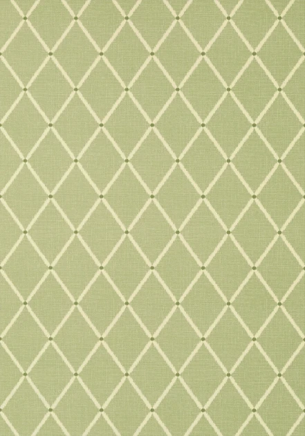 Thibaut T72636 Chestnut Hill Pompton Trellis Green - tapeta geometryczna w kratownicę