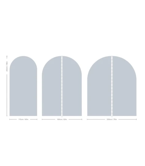 Wallcolors Pure Forms Arch Solid Soft Mineral Iced Slate - mural łuk