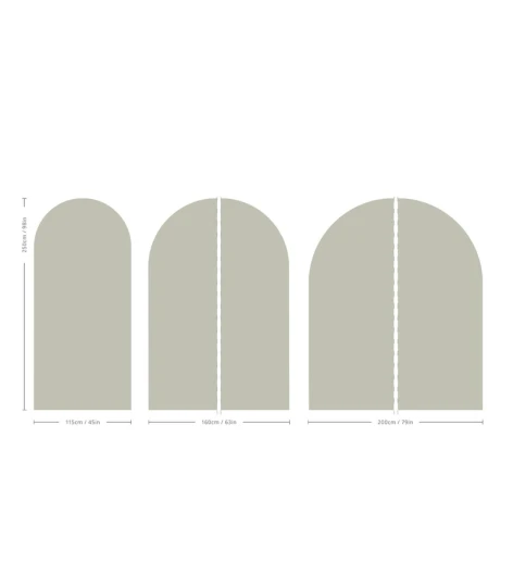 Wallcolors Pure Forms Arch Solid Soft Mineral Horizon Gray - mural łuk