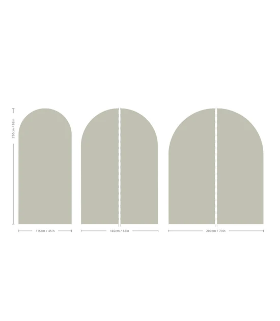 Wallcolors Pure Forms Arch Solid Soft Mineral Horizon Gray - mural łuk