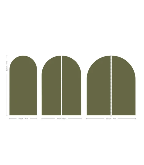 Wallcolors Pure Forms Arch Solid Soft Mineral Guacamole - mural łuk