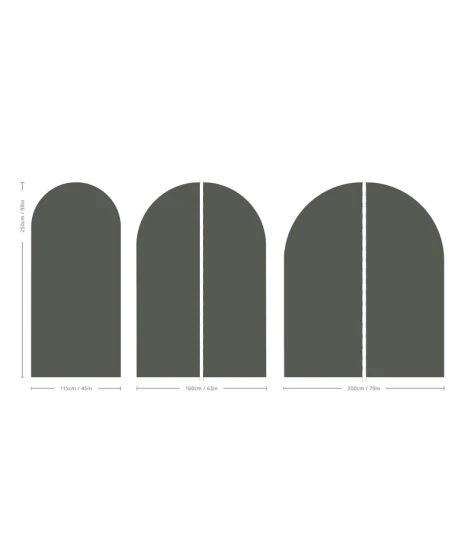 Wallcolors Pure Forms Arch Solid Soft Mineral Ashwood Moss - mural łuk
