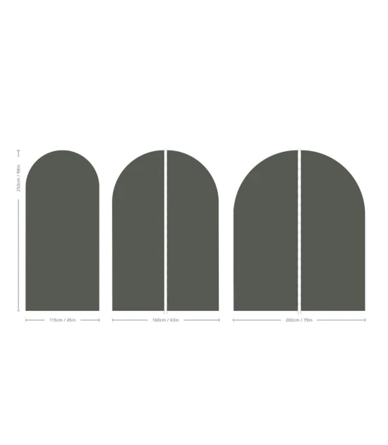 Wallcolors Pure Forms Arch Solid Soft Mineral Ashwood Moss - mural łuk
