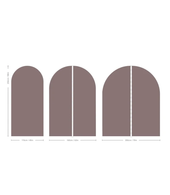 Wallcolors Pure Forms Arch Solid Powdered Earth Cinnamon Slate - mural łuk