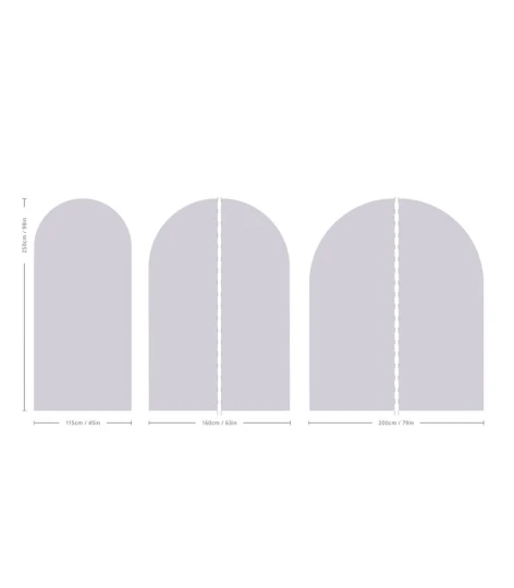 Wallcolors Pure Forms Arch Solid Powdered Earth Winter Gray - mural łuk