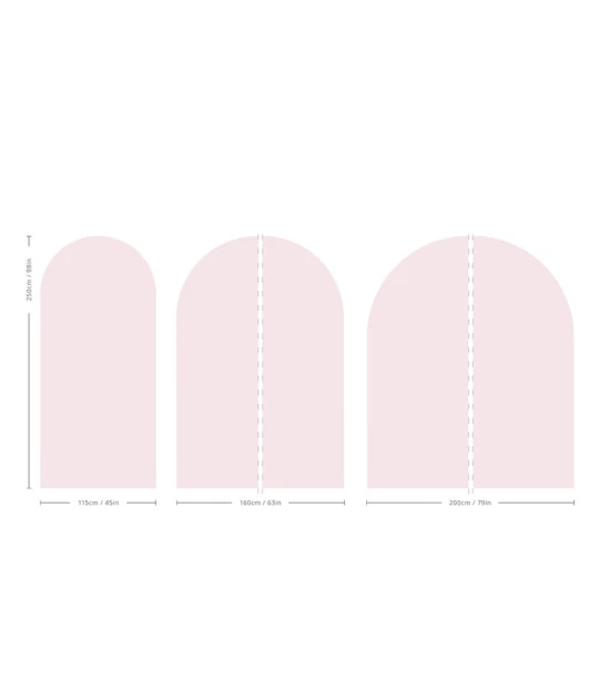 Wallcolors Pure Forms Arch Solid Powdered Earth Ballerina Pink - mural łuk