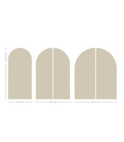 Wallcolors Pure Forms Arch Solid Powdered Earth Grant Beige - mural łuk