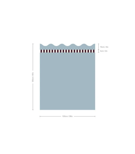 Wallcolors Pure Forms Wainscoting Wave Nordic Mist - mural imitujący boazerię nowoczesną