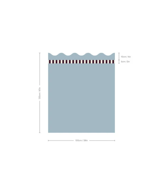 Wallcolors Pure Forms Wainscoting Wave Nordic Mist - mural imitujący boazerię nowoczesną