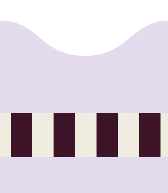 Wallcolors Pure Forms Wainscoting Wave Lilac Whisper - mural imitujący boazerię nowoczesną