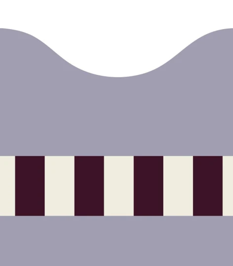 Wallcolors Pure Forms Wainscoting Wave Silver Lavender - mural imitujący boazerię nowoczesną