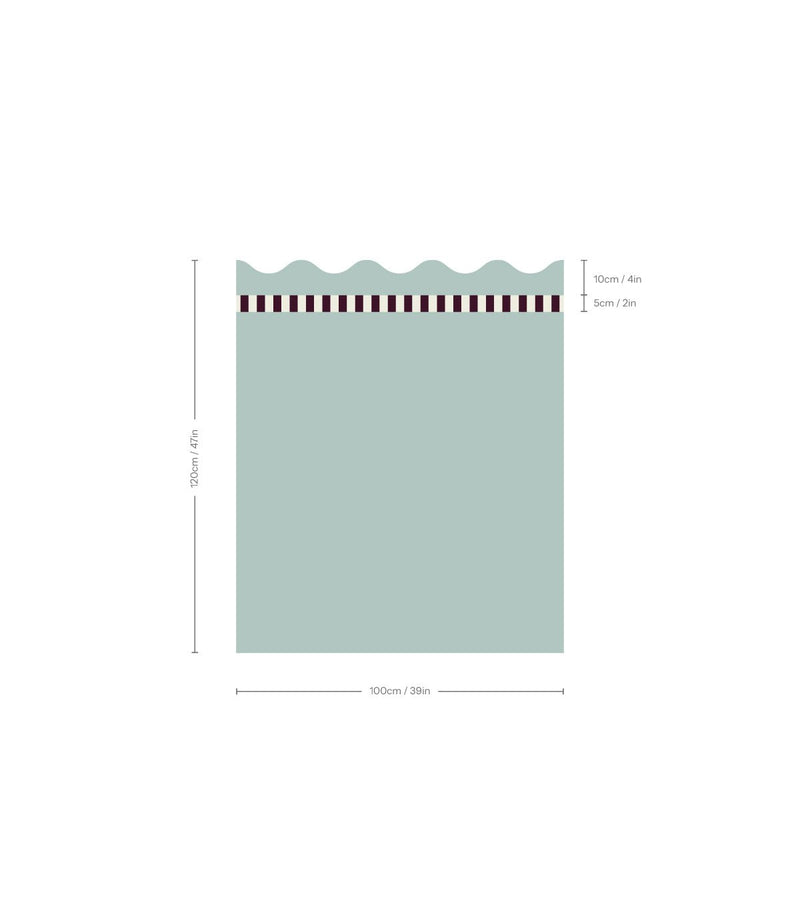 Wallcolors Pure Forms Wainscoting Wave Sea Glass - mural imitujący boazerię nowoczesną