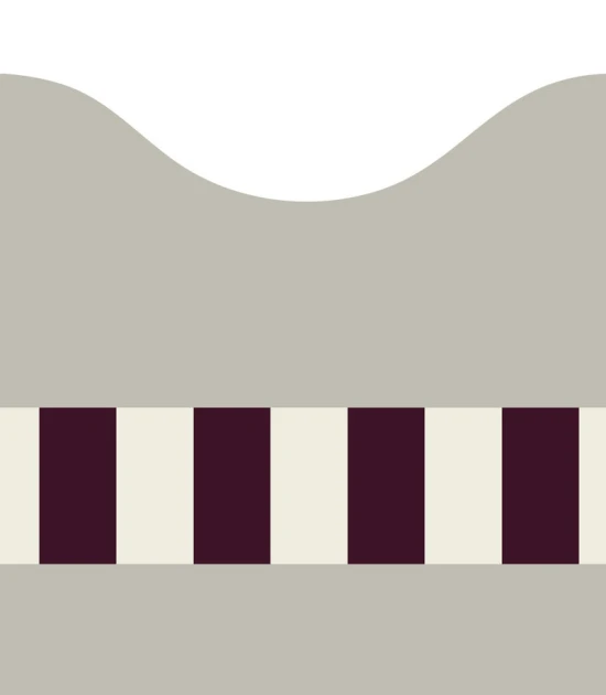 Wallcolors Pure Forms Wainscoting Wave Soft Greige - mural imitujący boazerię nowoczesną