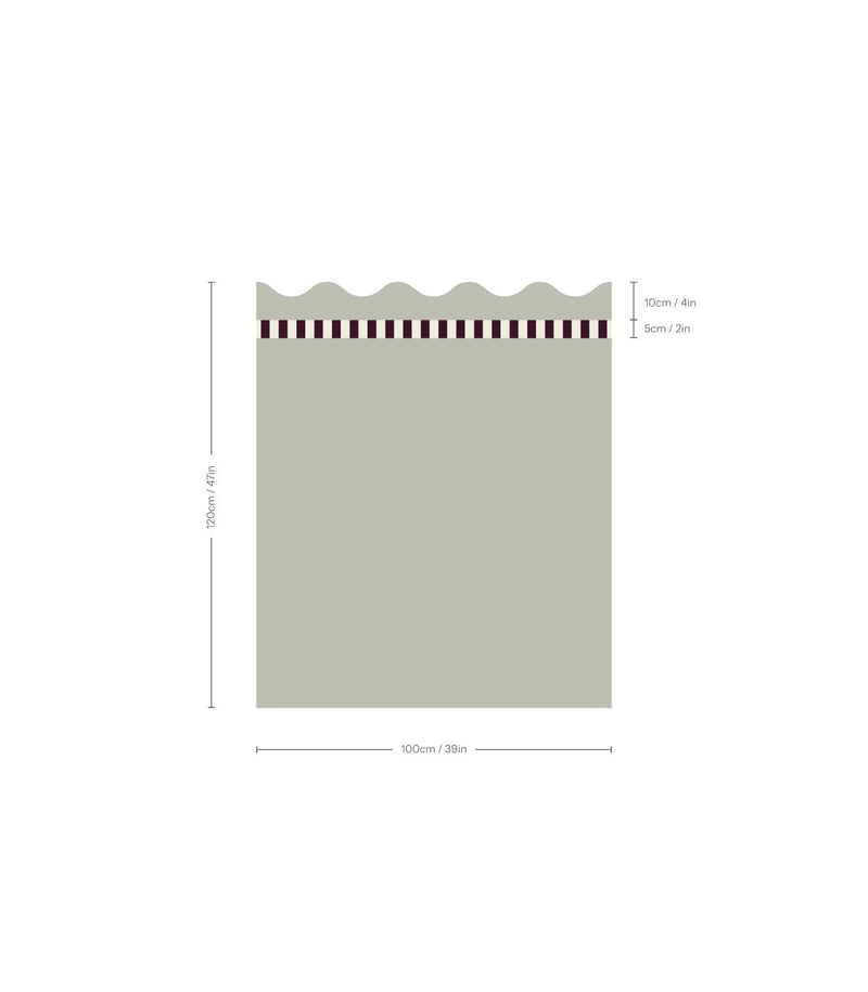 Wallcolors Pure Forms Wainscoting Wave Soft Greige - mural imitujący boazerię nowoczesną