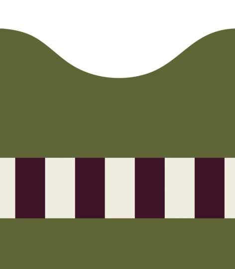 Wallcolors Pure Forms Wainscoting Wave Dark Deep Moss - mural imitujący boazerię nowoczesną
