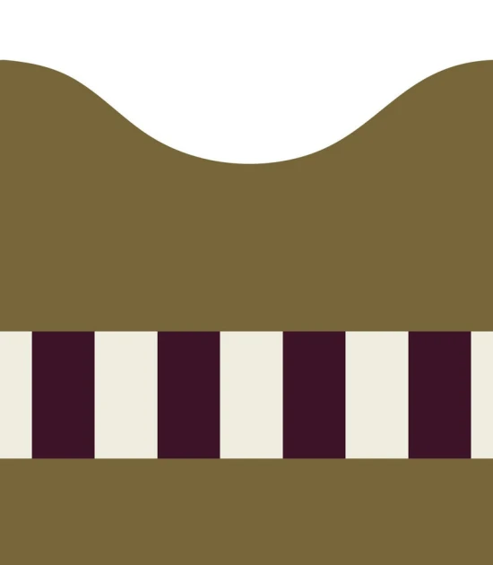 Wallcolors Pure Forms Wainscoting Wave Dark Golden Wheat - mural imitujący boazerię nowoczesną