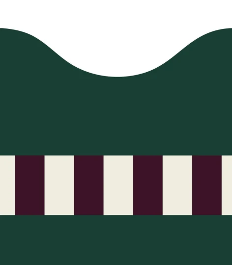 Wallcolors Pure Forms Wainscoting Wave Dark Forest Shade - mural imitujący boazerię nowoczesną