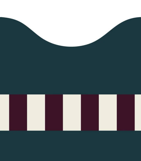 Wallcolors Pure Forms Wainscoting Wave Dark Midnight Teal - mural imitujący boazerię nowoczesną