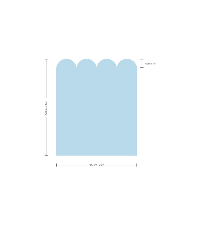 Wallcolors Pure Forms Wainscoting Solid Clay Nordic Sky - mural imitujący boazerię nowoczesną