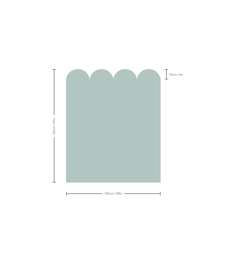 Wallcolors Pure Forms Wainscoting Solid Clay Sea Mist - mural imitujący boazerię nowoczesną