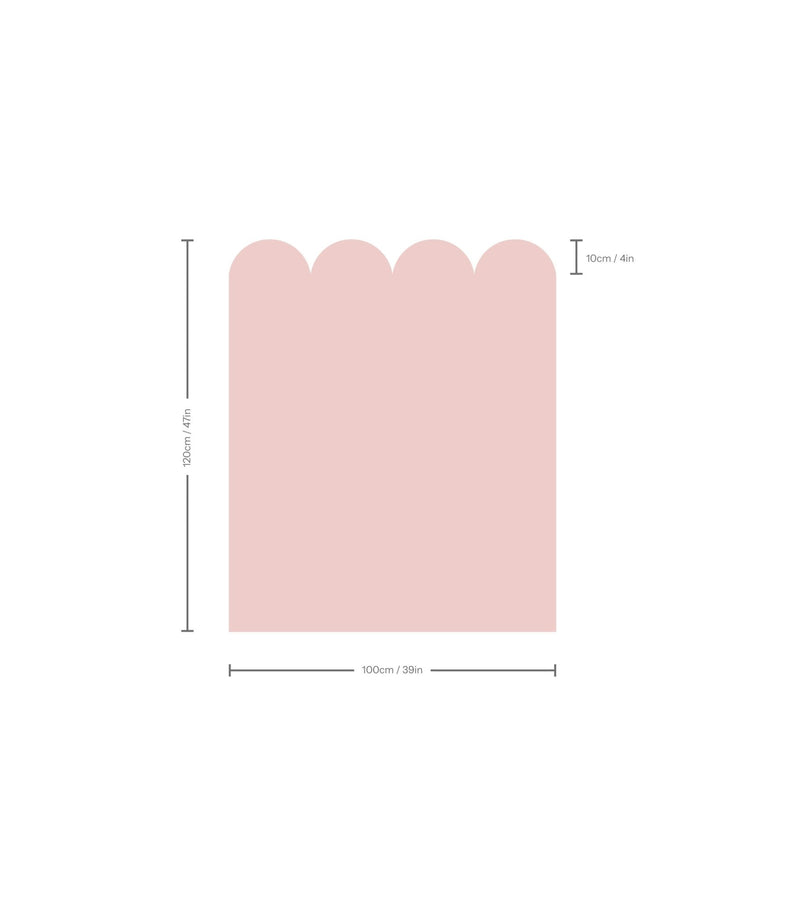 Wallcolors Pure Forms Wainscoting Solid Clay Blush Sand - mural imitujący boazerię nowoczesną