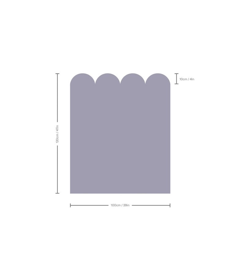 Wallcolors Pure Forms Wainscoting Solid Clay Lavender Gray - mural imitujący boazerię nowoczesną