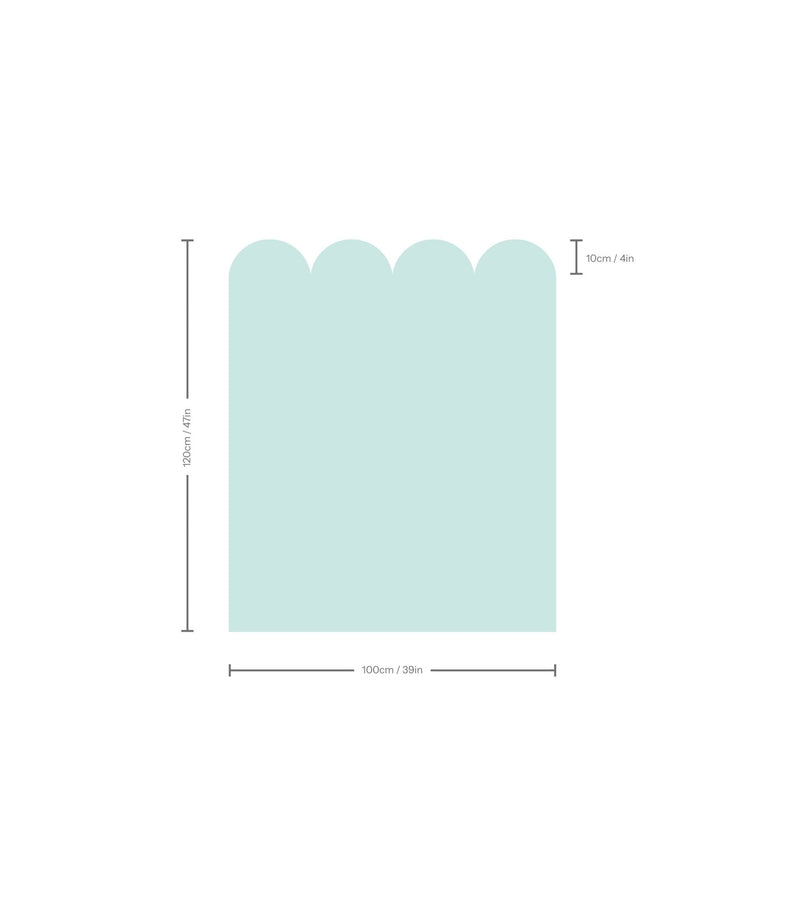 Wallcolors Pure Forms Wainscoting Solid Clay Soft Aqua - mural imitujący boazerię nowoczesną