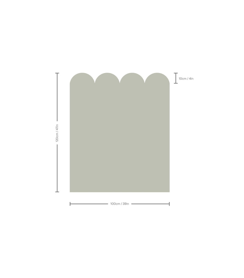 Wallcolors Pure Forms Wainscoting Solid Dark Silver Sage - mural imitujący boazerię nowoczesną
