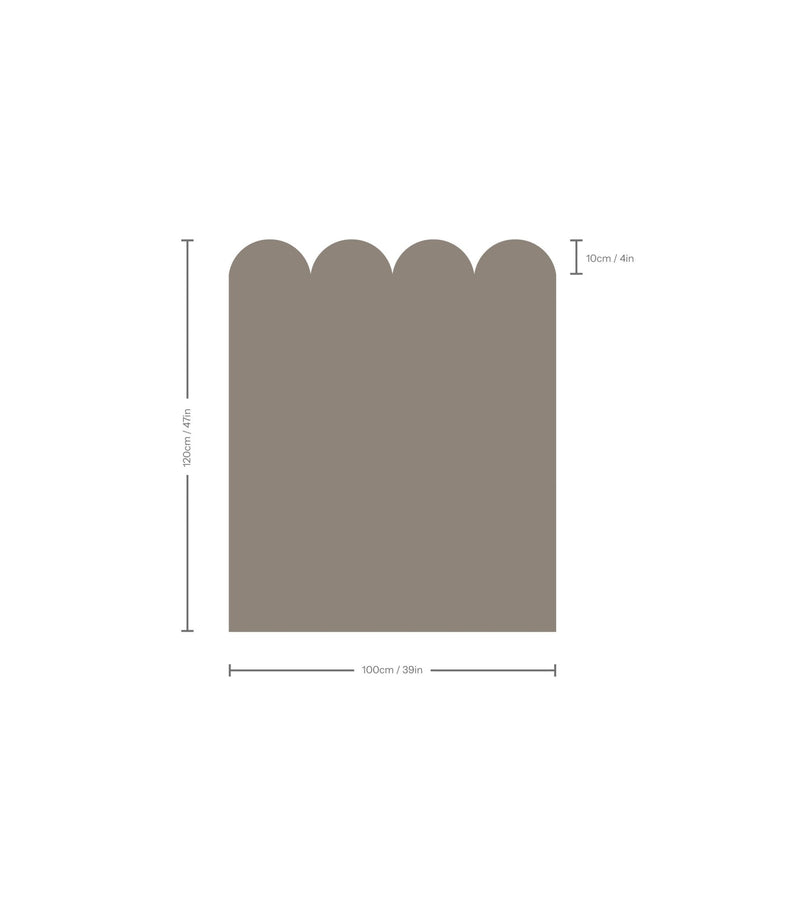 Wallcolors Pure Forms Wainscoting Solid Dark Warm Taupe - mural imitujący boazerię nowoczesną