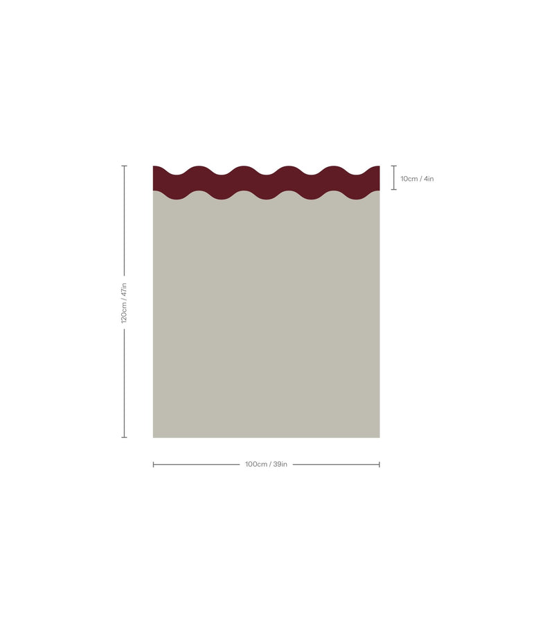Wallcolors Pure Forms Wainscoting Double Wave Warm Linen - mural imitujący boazerię nowoczesną