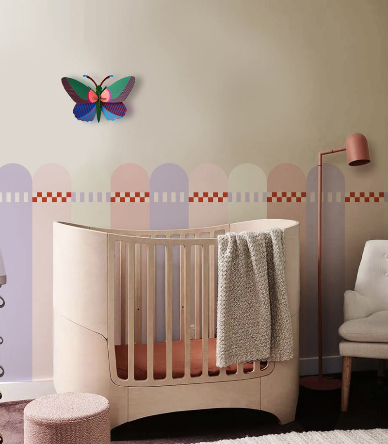 Wallcolors Pure Forms Wainscoting Seashell Soft Pastel - mural imitujący boazerię nowoczesną