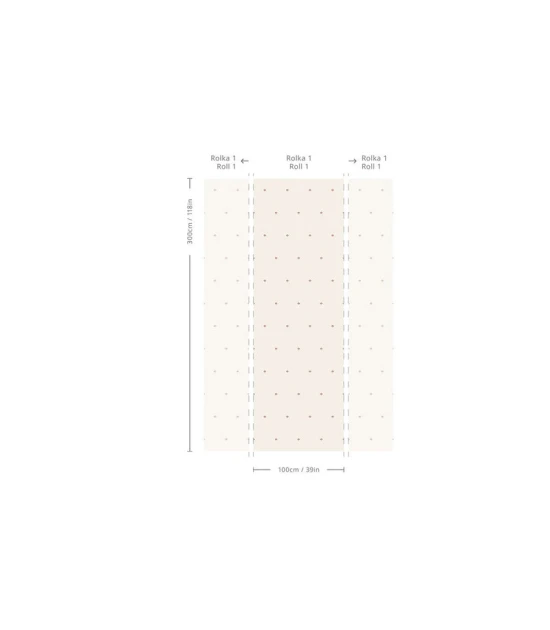 Wallcolors Pure Forms Tiny Bloom Terracotta - tapeta w kwiaty