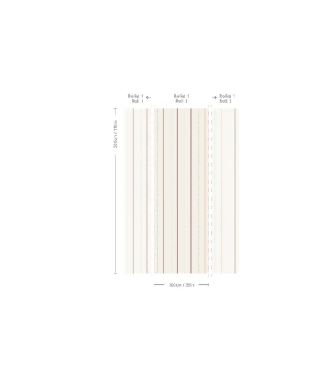 Wallcolors Pure Forms Heritage Stripe Terracotta - tapeta w paski