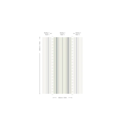 Wallcolors Pure Forms Soft Stripe Mist Blue - tapeta w paski