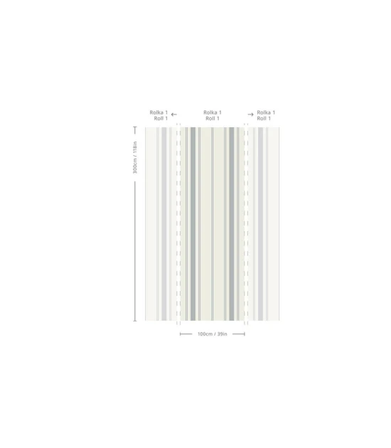 Wallcolors Pure Forms Soft Stripe Mist Blue - tapeta w paski