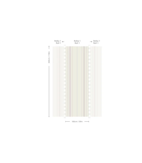 Wallcolors Pure Forms Soft Stripe Powder Blush - tapeta w paski