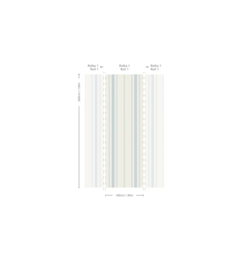 Wallcolors Pure Forms Soft Stripe Sky Blue - tapeta w paski