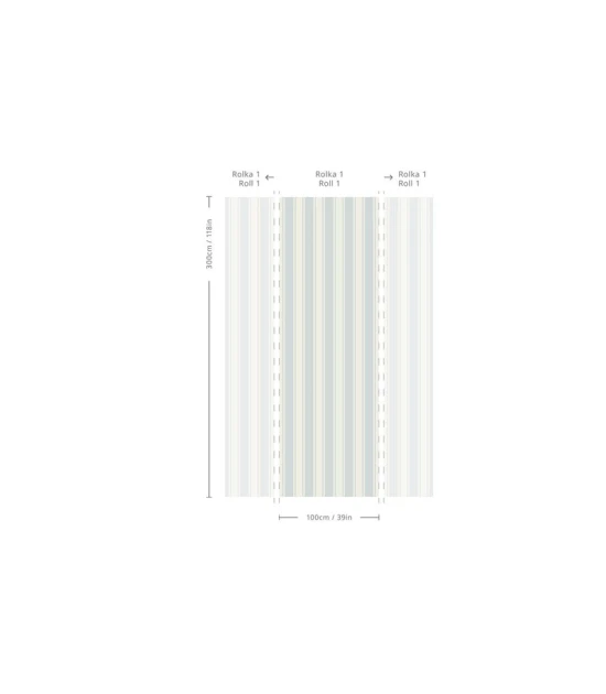 Wallcolors Pure Forms Gentle Stripe Dusty Blue - tapeta w paski
