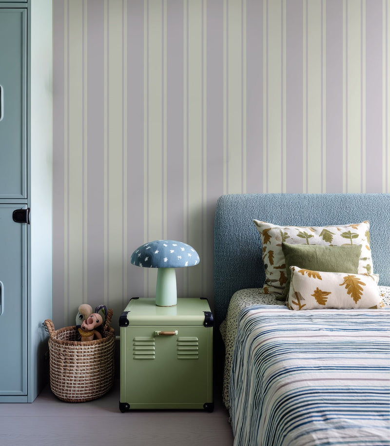 Wallcolors Pure Forms Gentle Stripe Lilac Mist - tapeta w paski