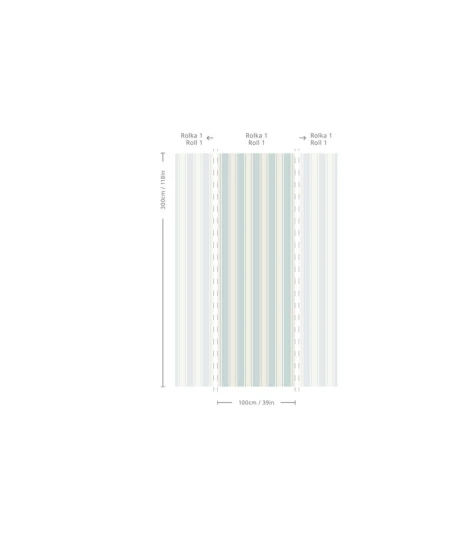 Wallcolors Pure Forms Gentle Stripe Sky Blue - tapeta w paski