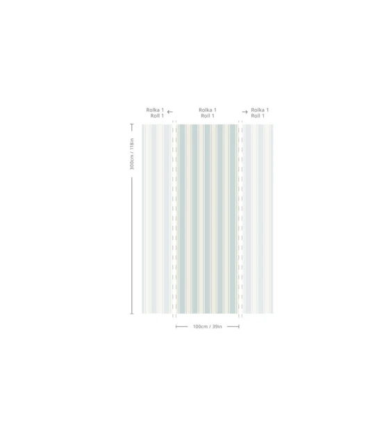 Wallcolors Pure Forms Gentle Stripe Sky Blue - tapeta w paski