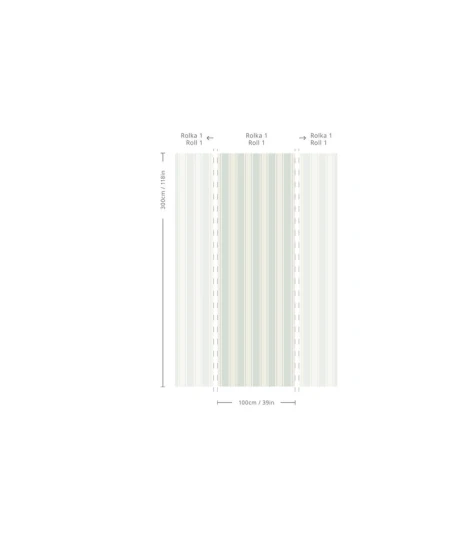 Wallcolors Pure Forms Gentle Stripe Soft Sage - tapeta w paski