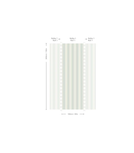 Wallcolors Pure Forms Gentle Stripe Soft Sage - tapeta w paski