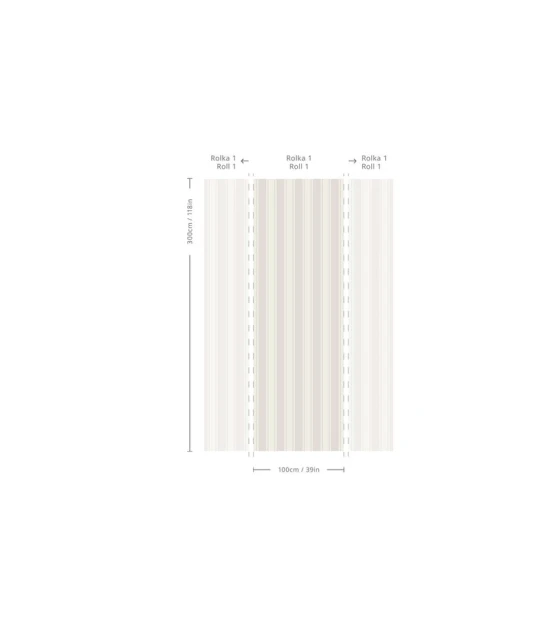 Wallcolors Pure Forms Gentle Stripe Soft Taupe - tapeta w paski